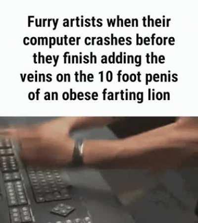 obese farting lion