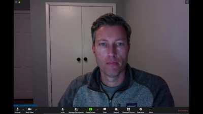 Skip virtual meetings by using a video of yourself as your background