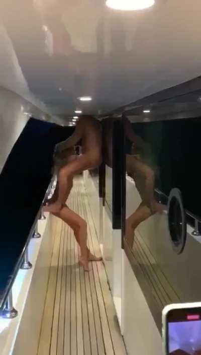 Public blowjob at a yacht party