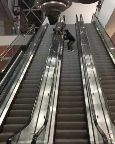HMB while I slide down this escalator.