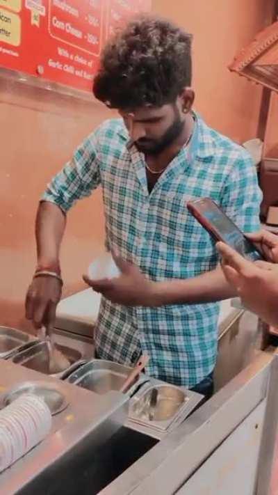 Guy makes music out of serving utensils