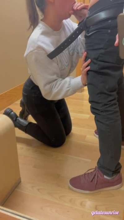 All I wanted for christmas was a mouthful in the dressing room 