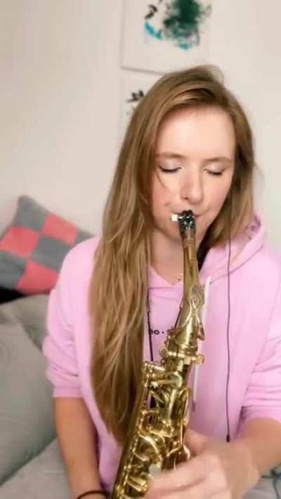 Covering Gnarls Barkley's crazy on a saxophone