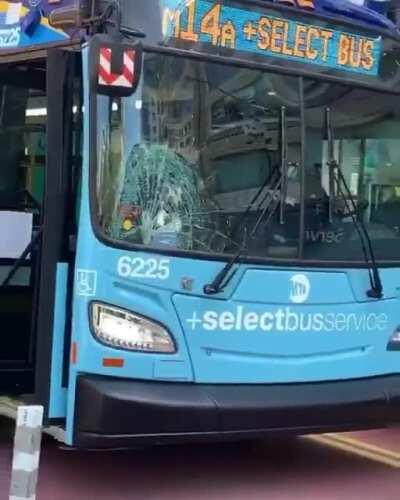 Cyclist got hit by a bus