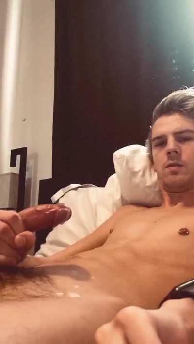 Sexy bro nuts after playing with his fleshlight