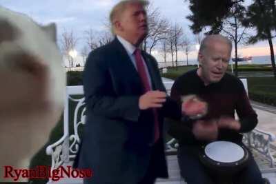 Biden and Trump in levan polkka🎵🎶