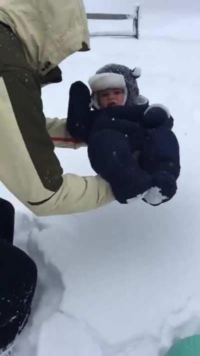 Baby's first snow angel
