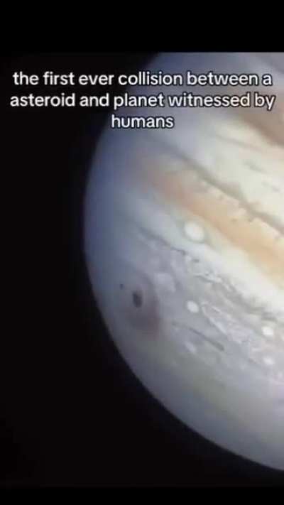 This observed collision between an asteroid and Jupiter