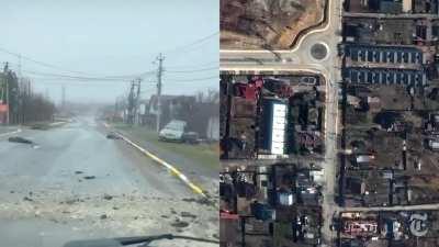New York Times Satelite analysis of Bucha massacre - Visual Investigation 