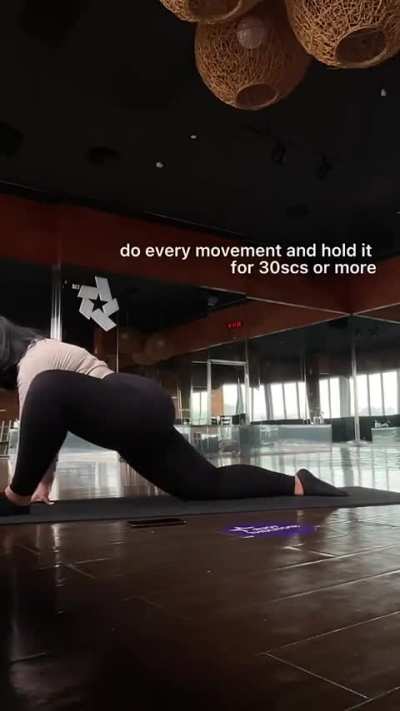 Rare video of her doing a split
