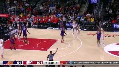 [Highlight] Dejounte finds Trae for the logo 3