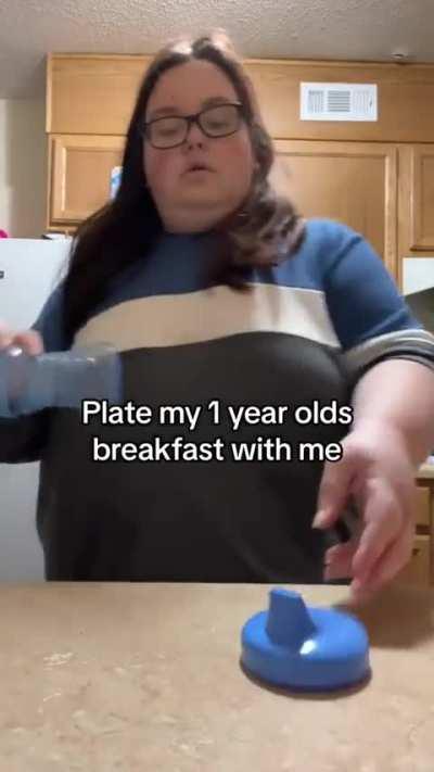 Filming self working hard to give child diabetes. 