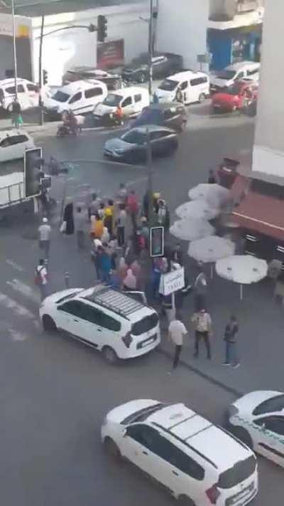 Tuk-tuk fighting in the streets of Casablanca