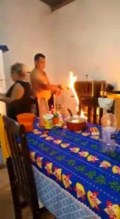 HMFT after I decide to use gasoline to cook