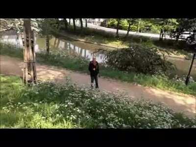 That poor young man may still be running to this day