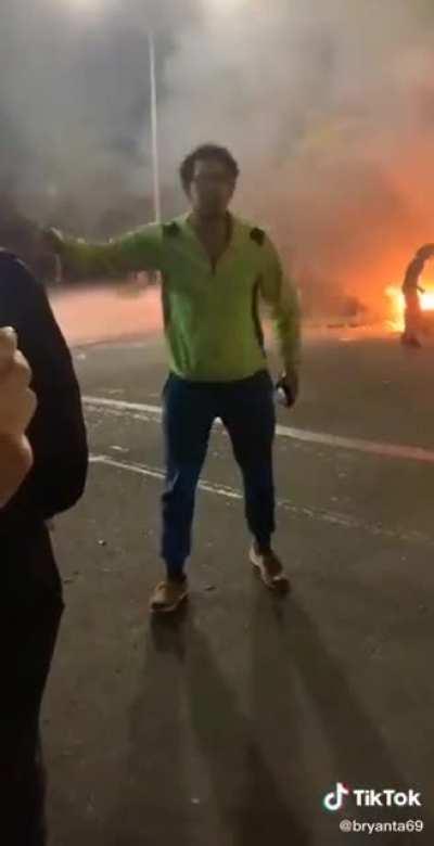 Guy freaks out on people who burned his business down (justified freakout)