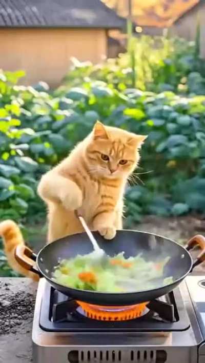 Cat cooking LULE