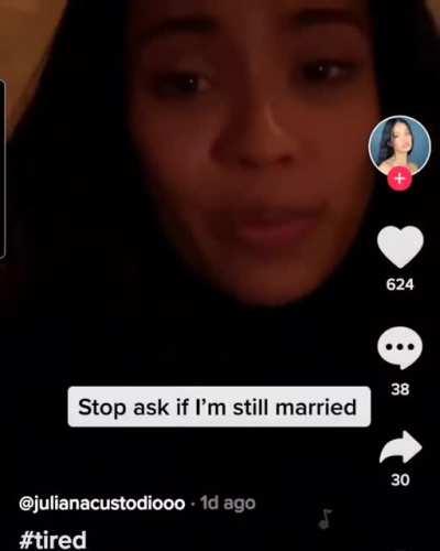 This is the video Juliana posted to Tictok. It pretty much alluded that the marriage is over.