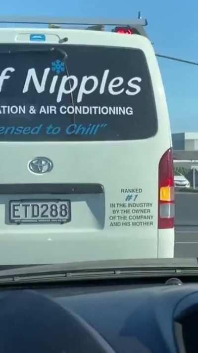 Top tier marketing on a van for small business.