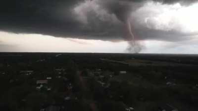 Tornado Drone Footage Shows Kansas Town Get Ripped Apart