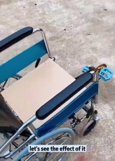 The pedal wheelchair