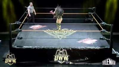 Ashley D'Amboise fireman carries Rachelle Riveter