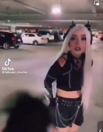 The popping sound and the sniffing.🤣🤣🤣🤣