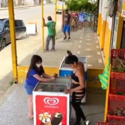 Little girl saved by woman