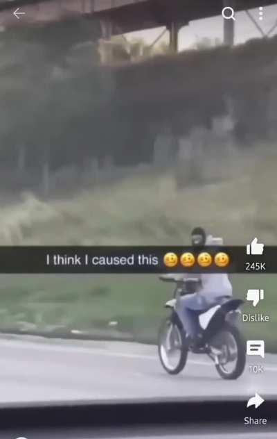 Is the car responsible or the motorcyclist?