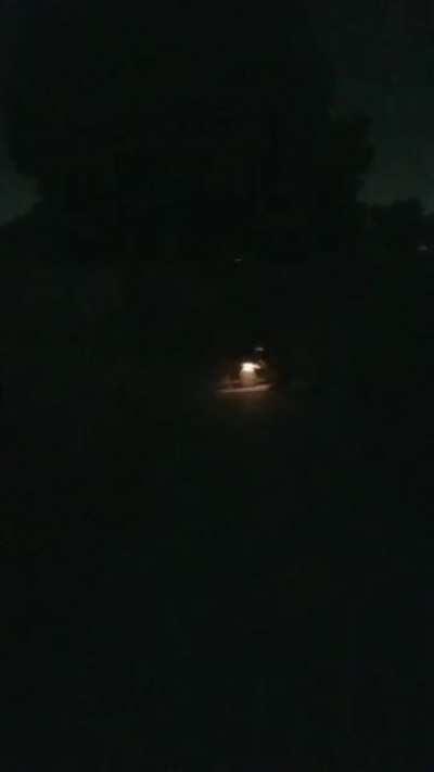 Setting off a firework in a milk jug