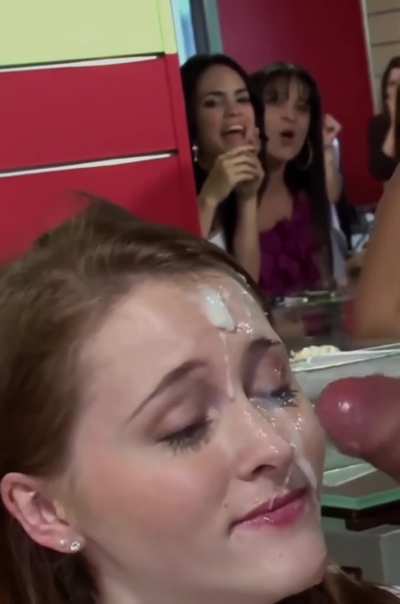 Not sure if she likes it? Interesting reaction