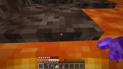 Oh no, I'm about to burn to death from lava. It's too bad there's nothing besides a cauldron that can put out a flaming player in the nether... or is there now!?