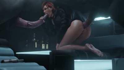 Commander Shepard spitroast by two horses (ZMSFM)