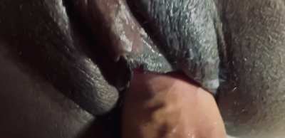 I love white cock in this tight black pussy 💦💦