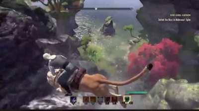 I’m a simple elf, I see a ledge, I jump, I regret it 0.1 second later