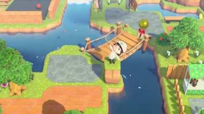 My slingshot broke... then the golden balloon appeared. I had to get creative.