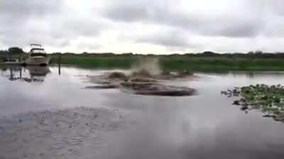 this lake ain't for swimming that's for sure