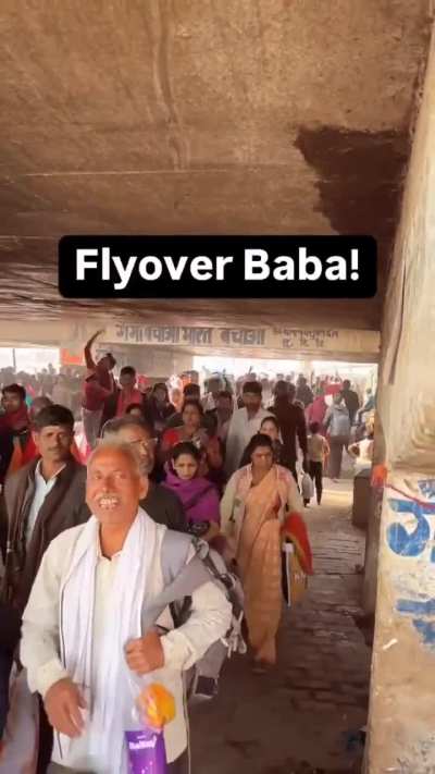 Someone jumped and touched the flyover for fun and since then these people are touching it considering it as Flyover Baba