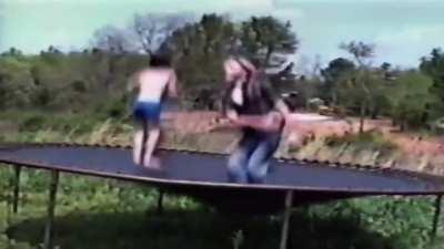 Trampoline double bounce