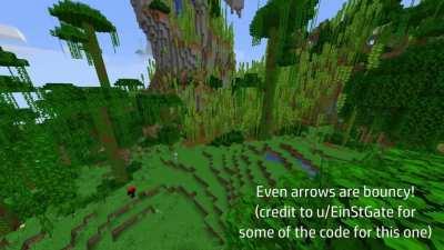 I made a datapack that makes EVERYTHING bouncy. To say it's chaotic is an understatement.