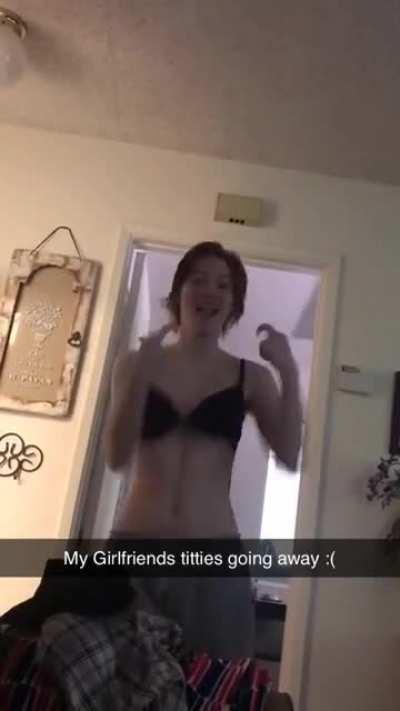 My girlfriend put away her titties :(. Permission was given to post this.