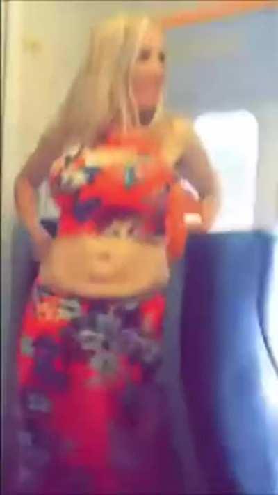 Busty Bimbo Going Absolutely Wild on a Train
