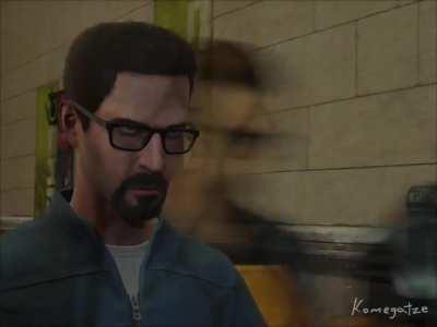 [SFM] Gordon seeing a Vortigaunt in HL2