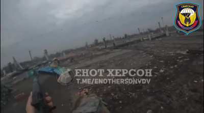 Paratroopers from the 98th Airborne Division destroy a kamikaze drone with rifle fire- Chasiv Yar 