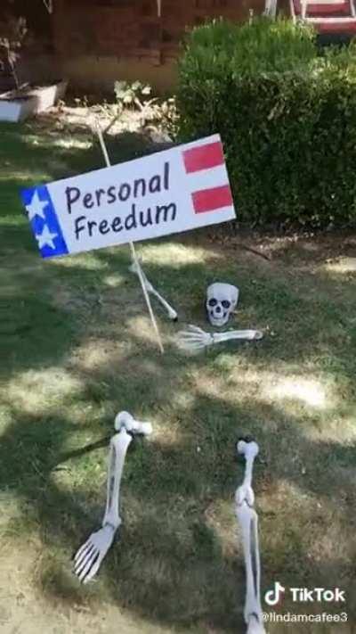 2021 Halloween decorations hold two purposes this year!