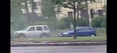 Speeding driver loses control and slams into tree and pole