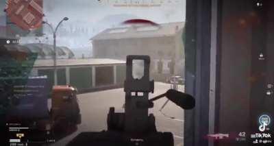 Rambo (Charlie) in Warzone (machine gun M60)