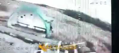 Russian soldier evades a Ukrainian drone and then shoots it down