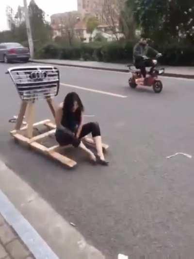 It's horrible situation in the middle of open street