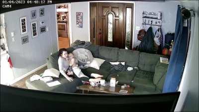 The coffee mug was full